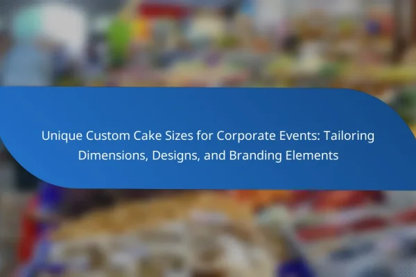 Unique Custom Cake Sizes for Corporate Events: Tailoring Dimensions, Designs, and Branding Elements