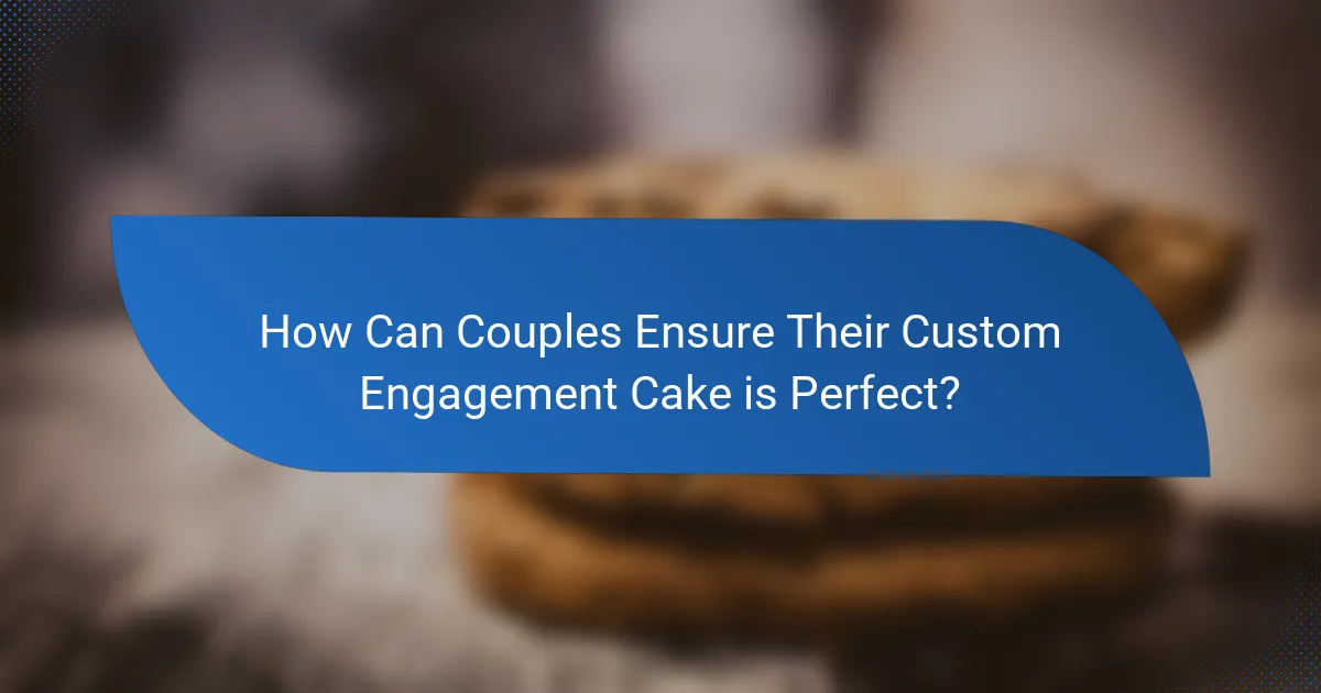 How Can Couples Ensure Their Custom Engagement Cake is Perfect?