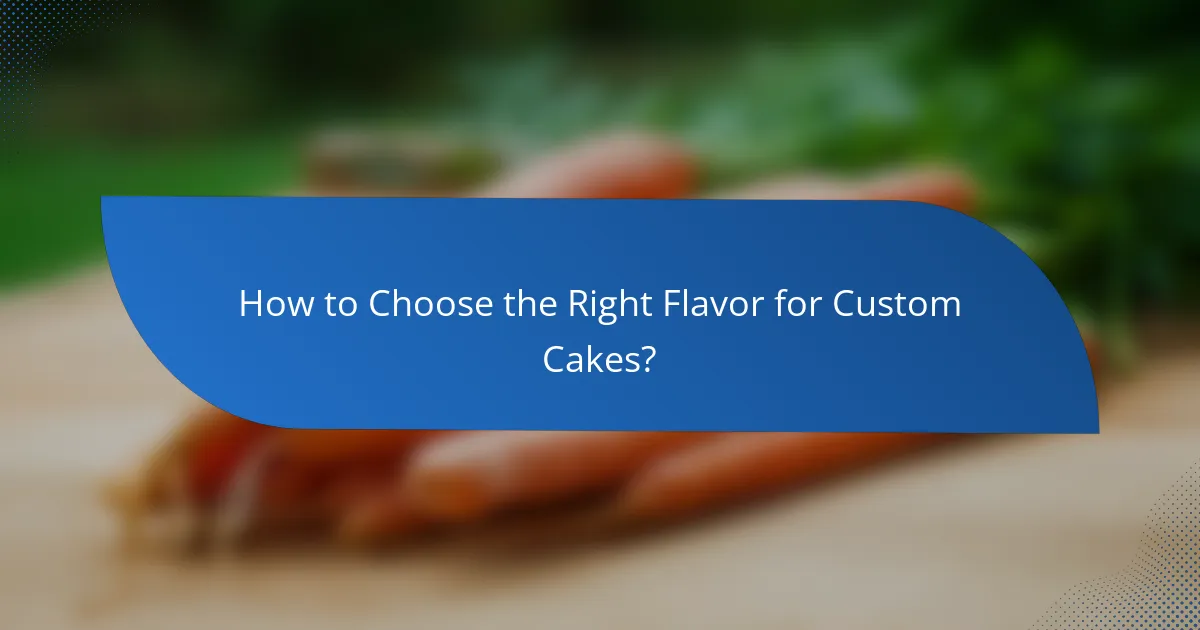 How to Choose the Right Flavor for Custom Cakes?