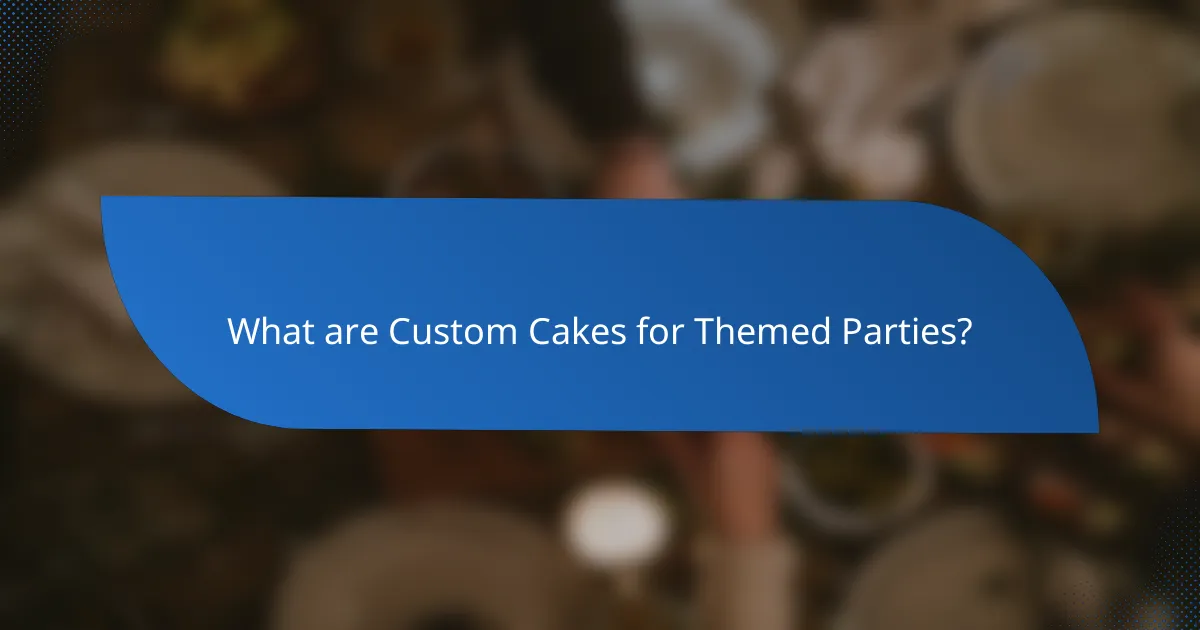 What are Custom Cakes for Themed Parties?