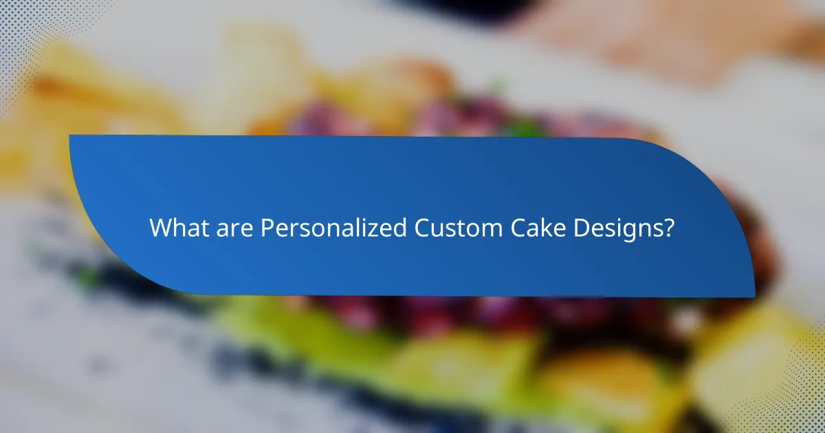What are Personalized Custom Cake Designs?