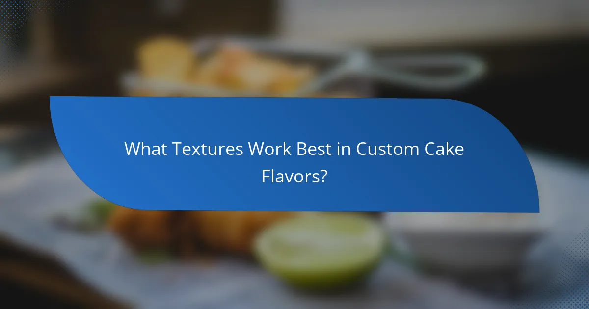 What Textures Work Best in Custom Cake Flavors?