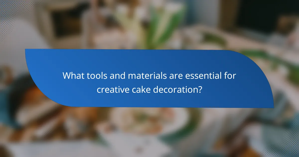 What tools and materials are essential for creative cake decoration?
